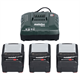 Batterie 18V 4.0Ah (3 pcs.) + chargeur Metabo 685049000