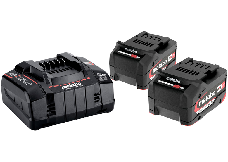 Ensemble de 2 batteries 18V Li-Power 5.2Ah avec chargeur ASC 30-36V Metabo 685051000