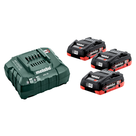 Kit de 3 batteries 18V LiHD 4.0Ah avec chargeur ASC 30-36V Metabo 685132000