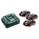 Kit de 3 batteries 18V LiHD 4.0Ah avec chargeur ASC 30-36V Metabo 685132000