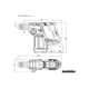 Marteau combiné SDS-Plus Metabo KH 18 LTX BL 24 2x4.0Ah