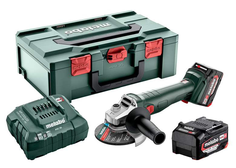 Meuleuse d'angle Metabo W 18 L 9-125 Quick 2x5.2Ah