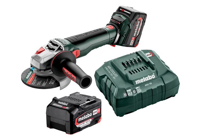 Meuleuse d'angle Metabo WB 18 LT BL 11-125 Quick 2x5.2Ah