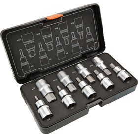 Jeu de douilles à embouts Hex 1/2", 9 éléments Neo 08-705