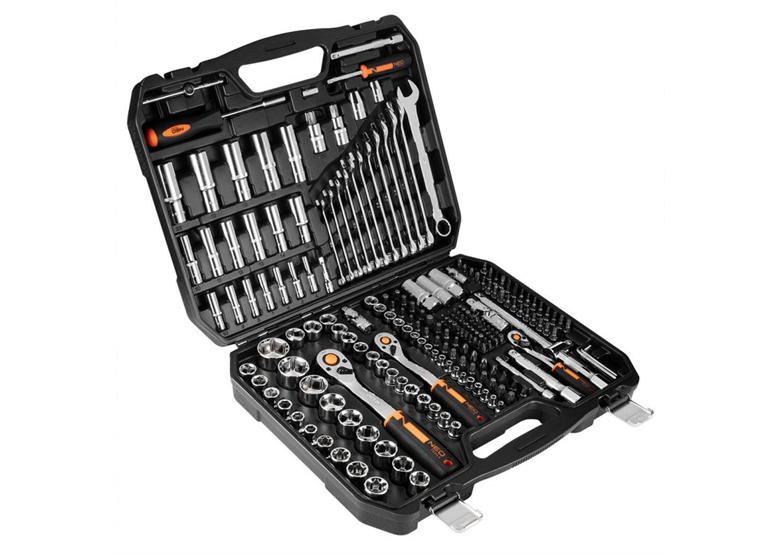 Coffret de clés à douilles 1/2", 3/8", 1/4", 219pcs, CRV Neo 10-076