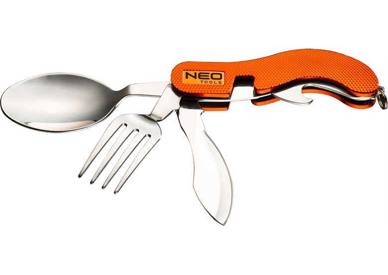 Couverts de camping multifonction, orange Neo 63-027
