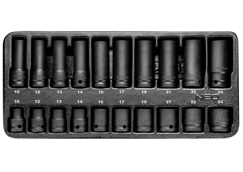 Insert de servante avec cliquet et douilles à chocs 1/2" Neo 84-241