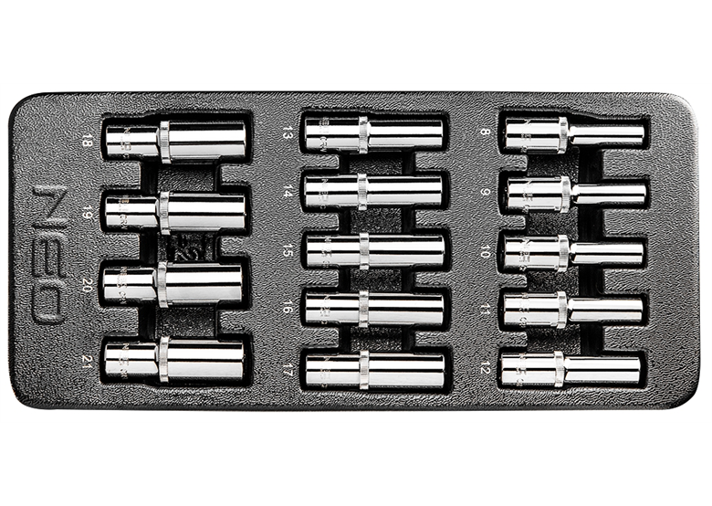 Insert de servante avec douilles longues 1/2" Neo 84-243