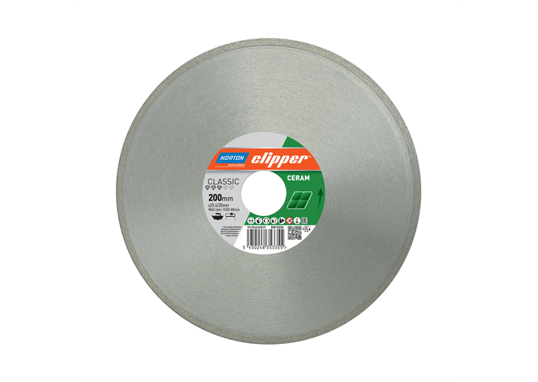 Disque diamant 200x25,4mm Norton Classic Ceramic