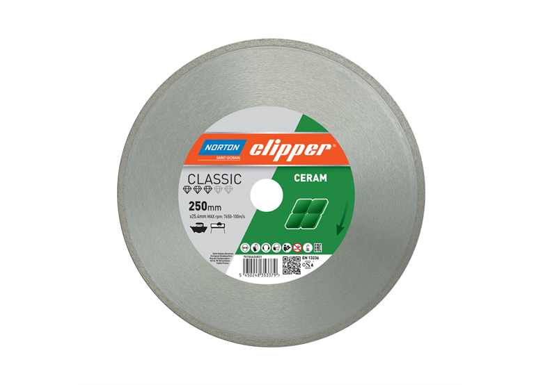 Disque diamant 250x25,4mm Norton Classic Ceramic