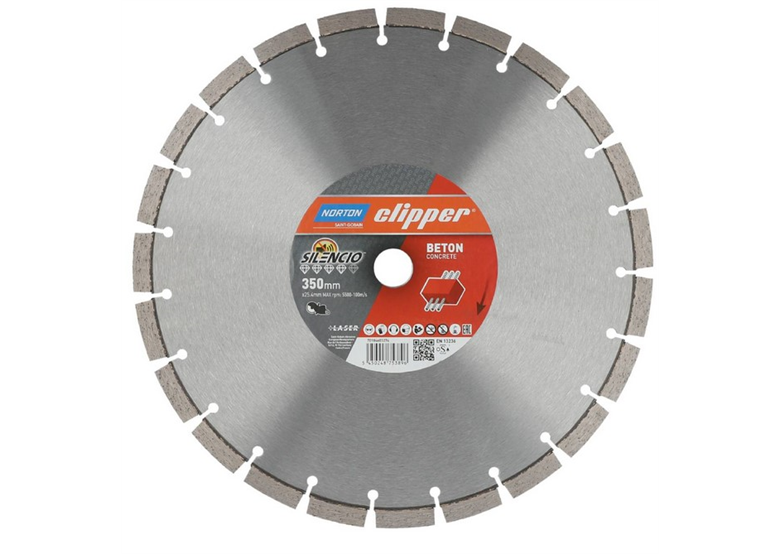 Disque diamant 350x25,4mm Norton Clipper PRO Beton Silencio