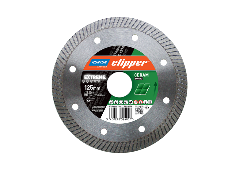 Disque diamant 125x22,23mm Norton Extreme Ceramic Turbo