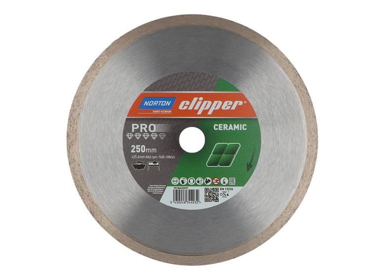 Disque diamant 250x25,4mm Norton PRO Ceramic