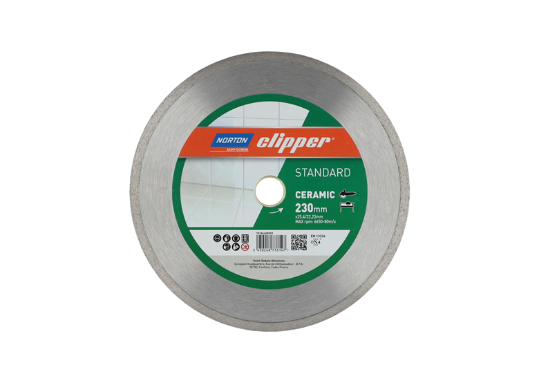 Disque diament 230x25.4mm Norton STANDARD Ceramic 230mm
