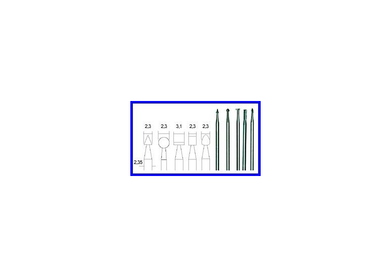 Set des fraises acier tungstène - vanadium Proxxon PR28710