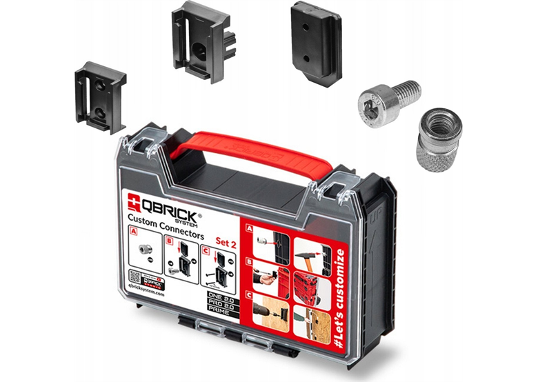 Kit raccords rapides avec inserts filetés Qbrick System Custom Connectors Set 2
