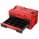 Ensemble de caisses à outils avec tiroirs sur plateforme de transport Qbrick System ONE 2.0 WORKSHOP DRAWERS SET nr 5 RED Ultra HD Custom
