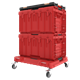 Ensemble de caisses à outils avec tiroirs sur plateforme de transport Qbrick System ONE 2.0 WORKSHOP DRAWERS SET nr 7 RED Ultra HD Custom