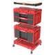 Ensemble de caisses à outils avec tiroirs sur plateforme de transport Qbrick System ONE 2.0 WORKSHOP DRAWERS SET nr 7 RED Ultra HD Custom