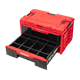 Ensemble de caisses à outils avec tiroirs sur plateforme de transport Qbrick System ONE 2.0 WORKSHOP DRAWERS SET nr 7 RED Ultra HD Custom