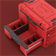 Caisse à outils avec tiroirs Qbrick System PRIME DRAWER 2 TOOLBOX EXPERT RED Ultra HD Custom