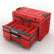 Caisse à outils avec tiroirs Qbrick System PRIME DRAWER 3 TOOLBOX EXPERT RED Ultra HD Custom