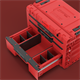Caisse à outils avec tiroirs Qbrick System PRIME DRAWER 3 TOOLBOX EXPERT RED Ultra HD Custom