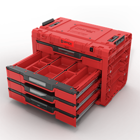 Caisse à outils avec tiroirs Qbrick System PRIME DRAWER 4 TOOLBOX EXPERT RED Ultra HD Custom