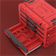 Caisse à outils avec tiroirs Qbrick System PRIME DRAWER 4 TOOLBOX EXPERT RED Ultra HD Custom