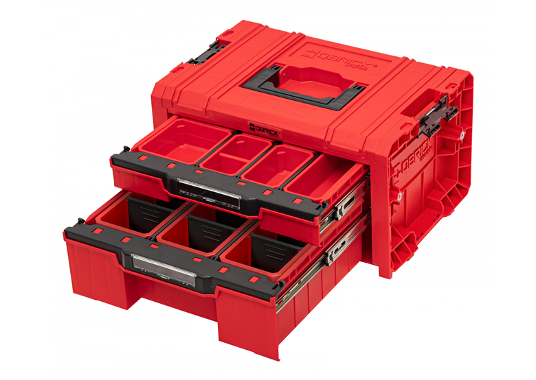 Caisse à outils avec tiroirs Qbrick System PRO 2.0 DRAWER 2 TOOLBOX EXPERT RED Ultra HD Custom