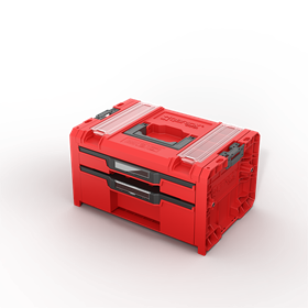Caisse à outils avec tiroirs Qbrick System PRO 2.0 DRAWER 2 TOOLBOX PROFI EXPERT RED Ultra HD Custom
