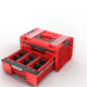 Caisse à outils avec tiroirs Qbrick System PRO 2.0 DRAWER 2 TOOLBOX PROFI EXPERT RED Ultra HD Custom