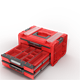Caisse à outils avec tiroirs Qbrick System PRO 2.0 DRAWER 3 TOOLBOX PROFI EXPERT RED Ultra HD Custom