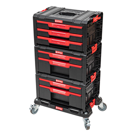 Ensemble de caisses à outils avec tiroirs sur plateforme de transport Qbrick System PRO 2.0 DRAWER SET