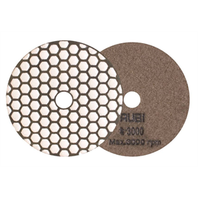 Tampons de polissage sec, 100mm, granulométrie 3000 Rubi 62976