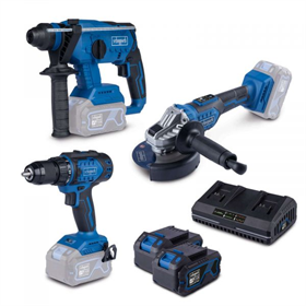 Ensemble d'outils sans fil 18V Scheppach BPS100 2x4.0Ah