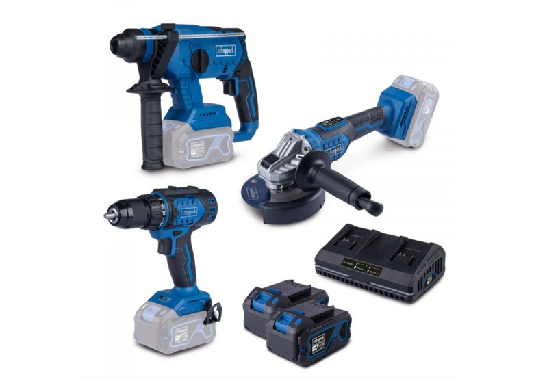 Ensemble d'outils sans fil 18V Scheppach BPS100 2x4.0Ah