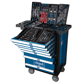 Chariot à outils avec équipement, 263 pcs. Scheppach TW1000