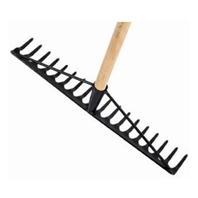 Rateau renforcé avec manche en bois 18 dents Schmith SG-G18.