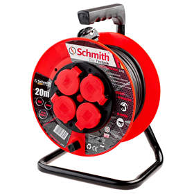 Rallonge électrique avec enrouleur câble 3x1.5mm, 30m Schmith SPPL-1-30