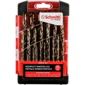 Jeu de forets à métaux cobalt 25pcs. Schmith SQWCO-022