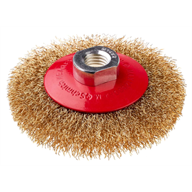 Brosse métallique pour meuleuse M14, fil acier torsadé 115mm Schmith SSZT-06