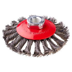Brosse métallique pour meuleuse M14, fil acier torsadé 120mm Schmith SSZT-08