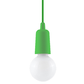Suspension DIEGO 1 vert Sollux Lighting Nickel