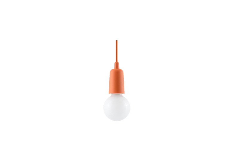 Suspension DIEGO 1 orange Sollux Lighting Nickel