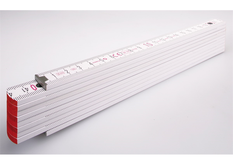 Mètre pliant 2m STABILA 1707 hêtre, blanc Stabila SA01334