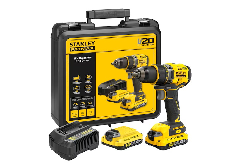 Perceuse-visseuse Stanley FatMax V20 SFMCD720D2K 2x2.0Ah