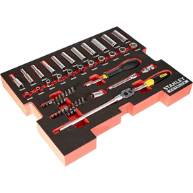 Coffret de douilles 1/4", insert pour T-STACK, 48 éléments Stanley FMHT0-74295
