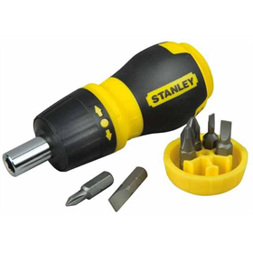 Tournevis court à cliquet + 6 embouts Stanley S/66-358-0