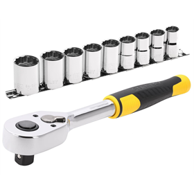 Coffret de douilles 1/2", 12 pans, 11 éléments Stanley STMT82671-0